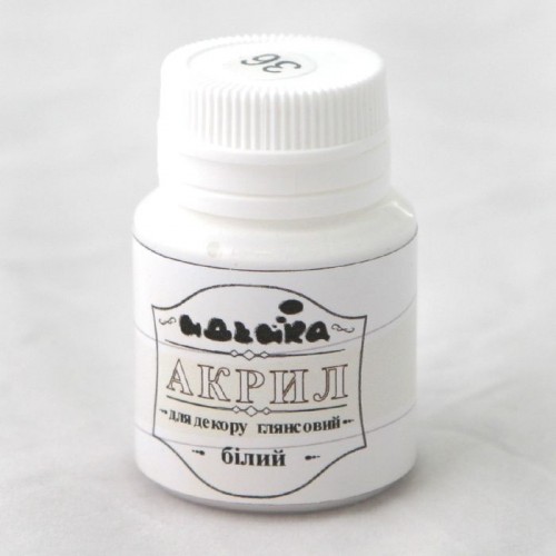 [98236] Акрил для декору "Білий", 20мл (Идейка)