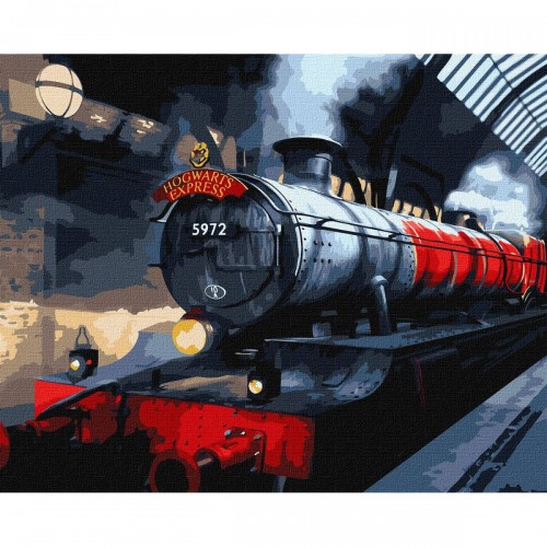 Картина за номерами з фарбами металік "Harry Potter: Гоґвортський експрес" 40х50 см (Ідейка)