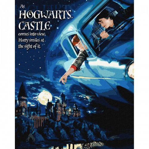 Картина за номерами з фарбами металік "Harry Potter: Політ на авто" 40х50 см (Ідейка)
