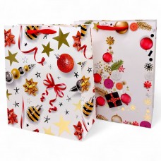 Пакет паперовий LARGE  XMAS 26x12,7x32,4  210gsm , асорті