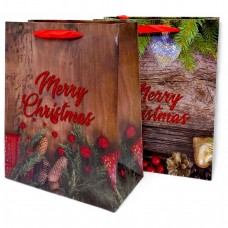 Пакет паперовий LARGE XMAS Merry3 26x12,7x32,4, 210gsm ,асорті
