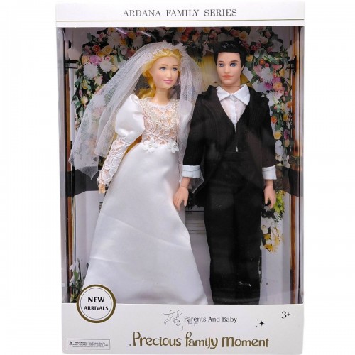 Набір ляльок “Весілля”, висота 30 см, 2 ляльки, шарнірне з’єднання суглобів, знімне взуття (MiC)