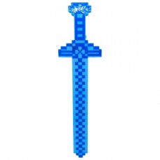 МЕЧ МАЙНКРАФТ/MINECRAFT, СВЕТИТСЯ (ГОЛУБОЙ)