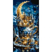 Картина по номерам с красками металлик 