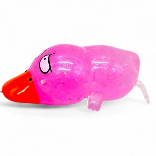 АНТИСТРЕСС ЖУЙКА-ТЯГУЧКА УТКА 13 СМ (розовое) (MiC)