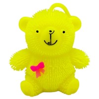 СИЛІКОНОВИЙ ВЕДМЕДИК, СВІТИТЬСЯ 9 см. (ЖОВТИЙ)
