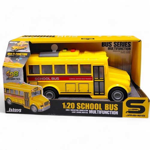 Автобус (инерционный озвученный) со светом, в коробке 24,5x13x10,5 см) (Jian Sheng Toys)