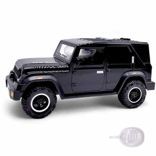 МАШИНА ИНЕРЦИОННАЯ, С ПАРОМ "JEEP WRANGLER SAHARA" (ЧЕРНЫЙ) (MiC)