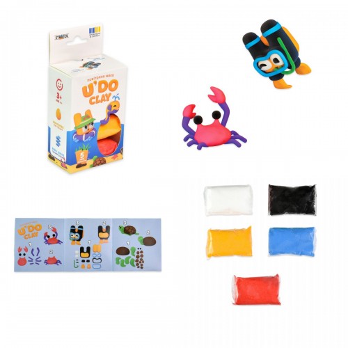 Набір для творчості UʼDO Clay 5 шт, брикет 10 г (МОРЯК) (Strateg)