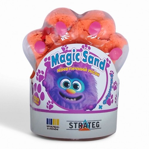 Кінетичний пісок "Magic Sand. Лапка", 250 г (помаранчевий) (Strateg)