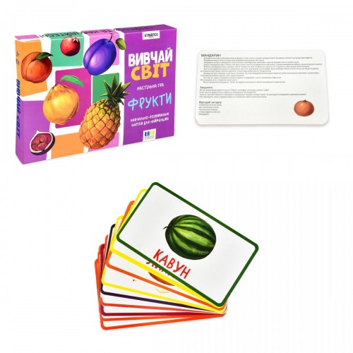 Настільна гра "Вивчай світ. Фрукти" українською мовою (Strateg)