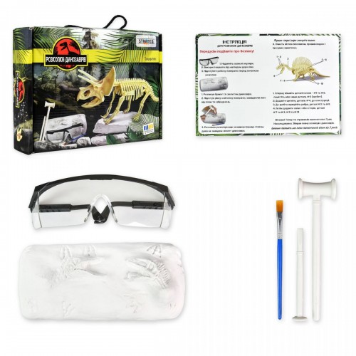 Набір для творчості "Розкопки динозаврів. Трицератопс" (укр) (Strateg)