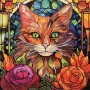 Алмазна мозаїка "Кіт зі смарагдовими очима" 30х30 см (Strateg)