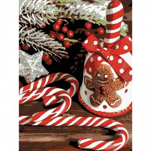 Картина по номерах "Різдвяний дзвіночок" 30х40 см (Strateg)