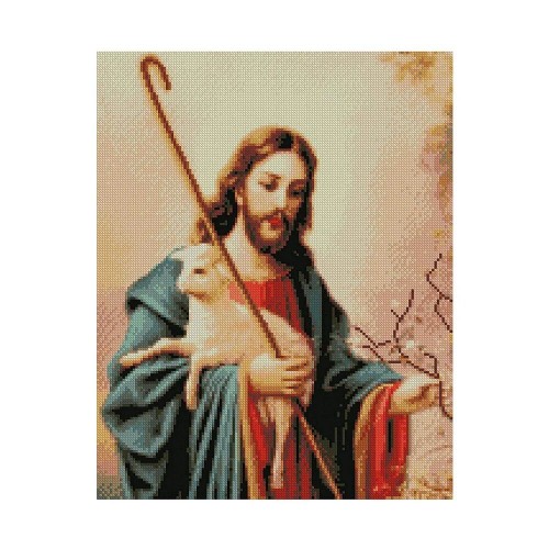 Алмазна мозаїка "Добрий пастир" 40х50 см (Strateg)