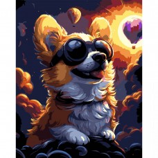 Картина по номерах на чорному фоні 