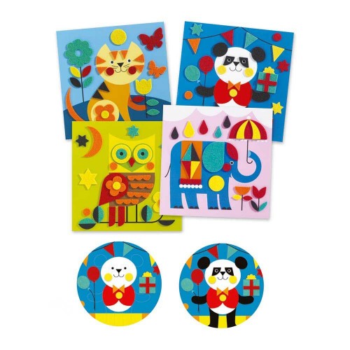 Художній комплект аплікація DJECO М’які істоти (Djeco)