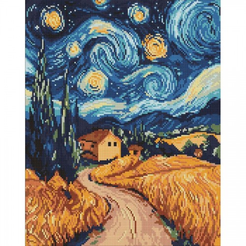 Набір з алмазною мозаїкою "Українська ніч" 40х50 см (Ідейка)
