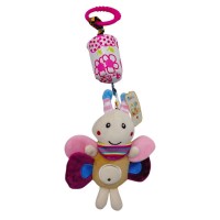 ПОГРЕМУШКА С ДЗВОНОЧКОМ И КЛИПСОЙ (БАБОЧКА)