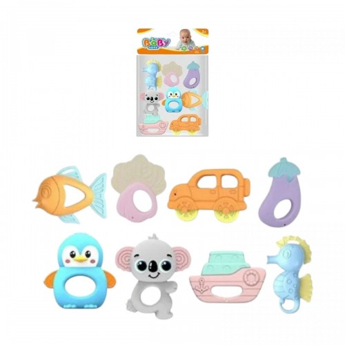 Набір брязкалець 8 штук, прорізувач, в пакеті (MiC)