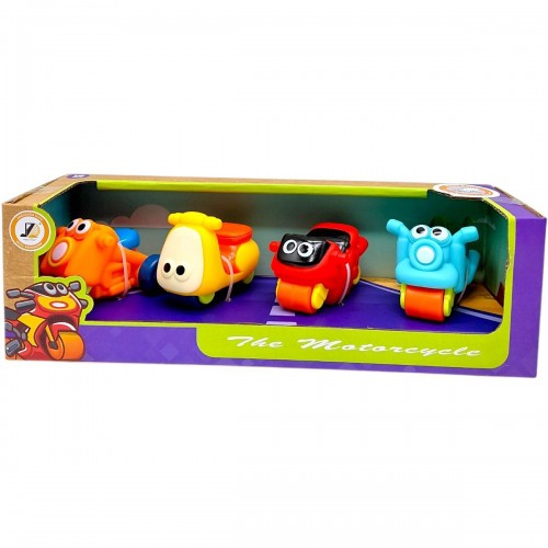 НАБІР МОТОЦИКЛІВ В КОРОБЦІ 4 ШТУКИ (ВИД 2) (JIAZHOUDA TOYS)
