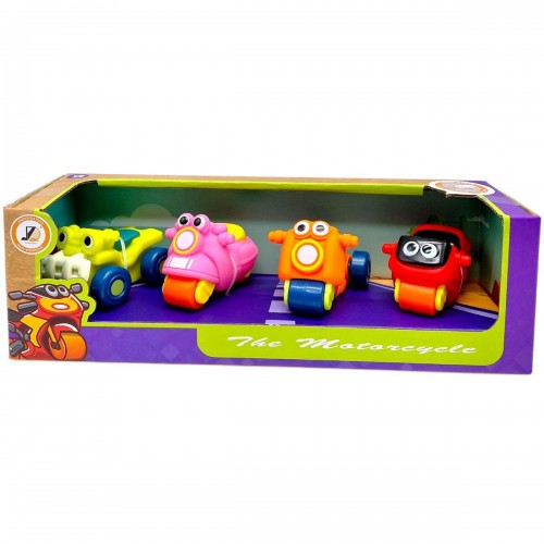 НАБІР МОТОЦИКЛІВ В КОРОБЦІ 4 ШТУКИ (ВИД 3) (JIAZHOUDA TOYS)