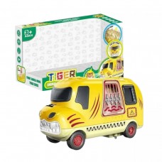 Машина музыкальная с тигром, свет, звуки, едет вперед, фигурка тигра двигается, в коробке