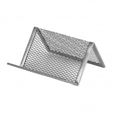 Підставка для візиток 95x80x60мм, металева, срібляста