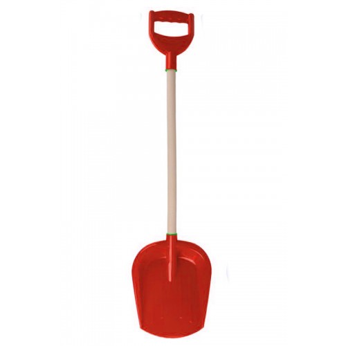Лопатка большая с деревянной ручкой (красная) (Технок)