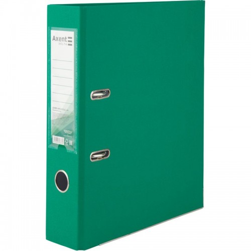 Папка-реєстратор одностор. PP 7,5 cм, зібрана, зел (Axent)