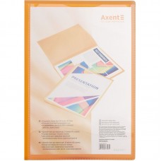 Дисплей-книга з кишенею, А4, 20 файлів, прозора помаранчева