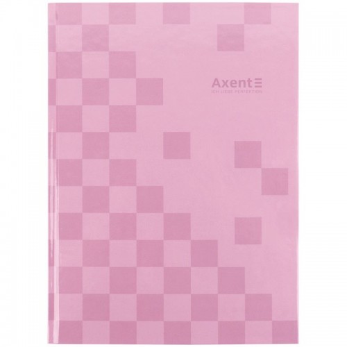 Книга записна А4-, 203*273 мм,96арк., кліт., Mosaic, рожева (Axent)