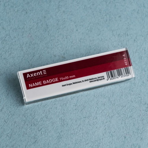 Бейдж акриловий на шпильці 4514 (75х20мм) (Axent)