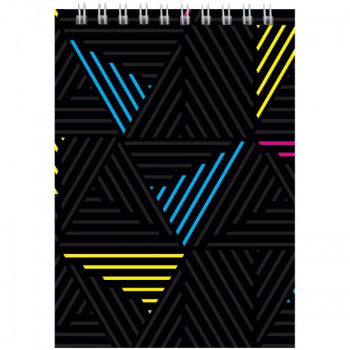 Блокнот на спiралi, А6, 48 арк.,кліт., неон (Axent)