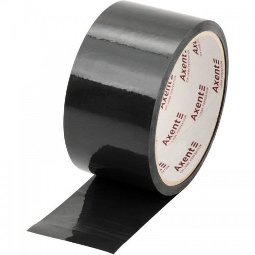 Стрічка клейка пакувальна 48мм*35м, 40 мкм чорна (Axent)