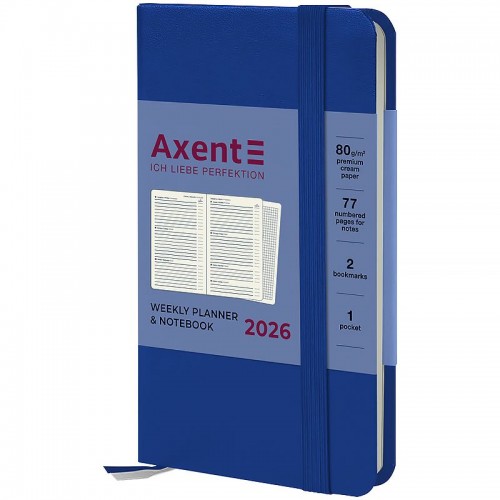 Щотижневик 2026 Pocket Strong, 90*150, класичний синій (Axent)