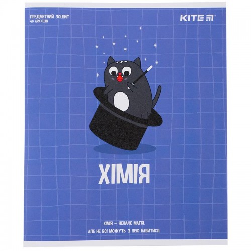 Зошит предметн. 48 арк., кл., софт т.гібр.л, Cat, хімія (Kite)