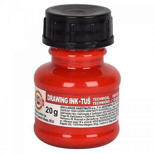 Туш для креслення, 20г., червона (KOH-I-NOOR)