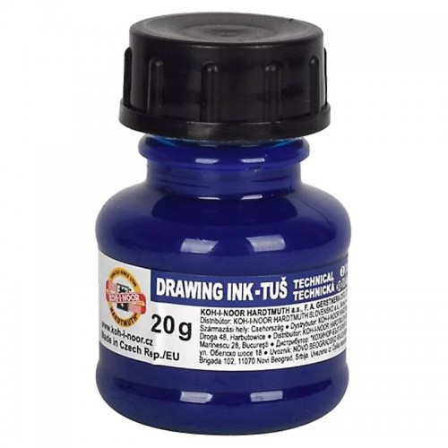 Туш для креслення, 20г., синя (KOH-I-NOOR)