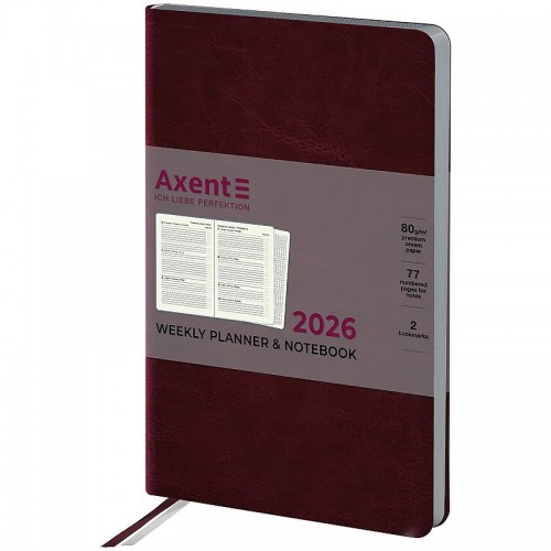 Щотижневик 2026 Partner City Soft, 125*195, коричневий (Axent)