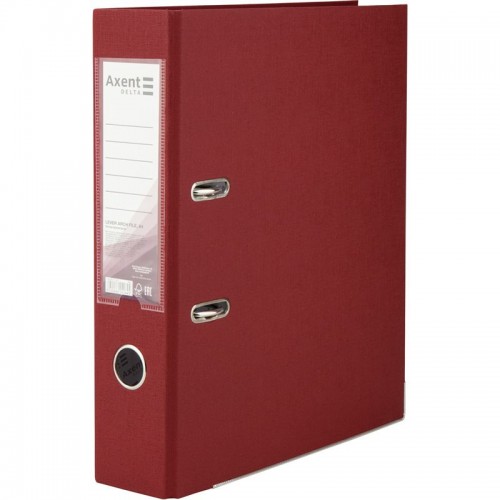 Папка-реєстратор одностор. PP 7,5 cм, зібран, вишнева (Axent)