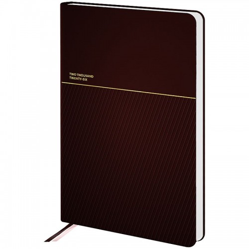 Щоденник 2026 Partner Traces, 145*210, коричневий (Axent)