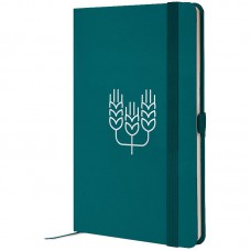 Книга записна Partner, 125*195, 96арк, кліт, малахіт,Колоски