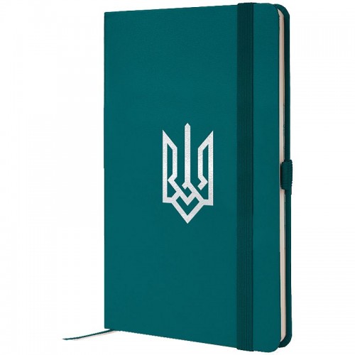 Книга записна Partner, 125*195, 96арк, кліт, малахіт, Герб (Axent)