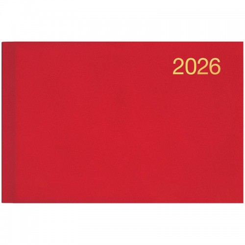 Щотижневик 2026 кишеньк. Miradur з/т червоний (BRUNNEN ДК)