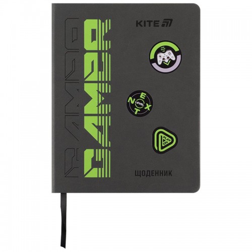 Щоденник шкільний, тверда обкл. PU, Gamer (Kite)