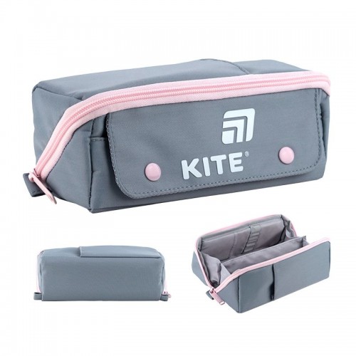 Пенал Kite 2702-1 серо-розовый (Kite)