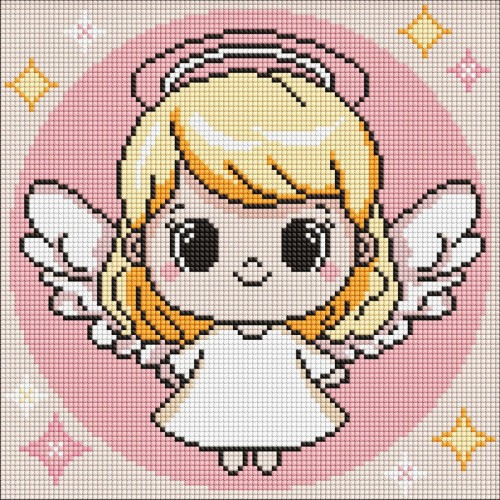 Алмазная мозаика "Святой ангелочек" 30х30 см (Ідейка)