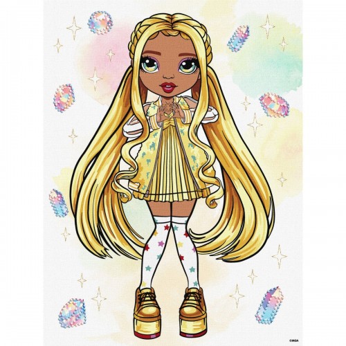 Картина по номерам "Rainbow High. Sunny" со стразами 30х40см (Ідейка)