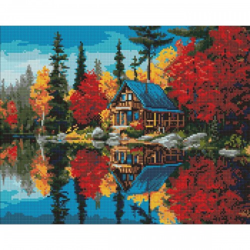 Алмазная мозаика "Краски над водой" 40х50см (Ідейка)